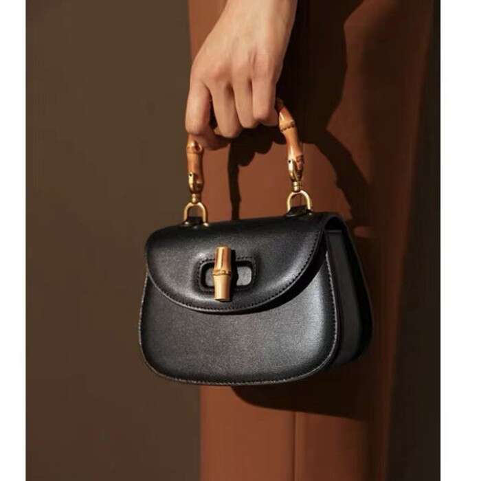 High-end Bamboo Saddle Small Women's New Fashion Handbag Shoulder Crossbody Bag