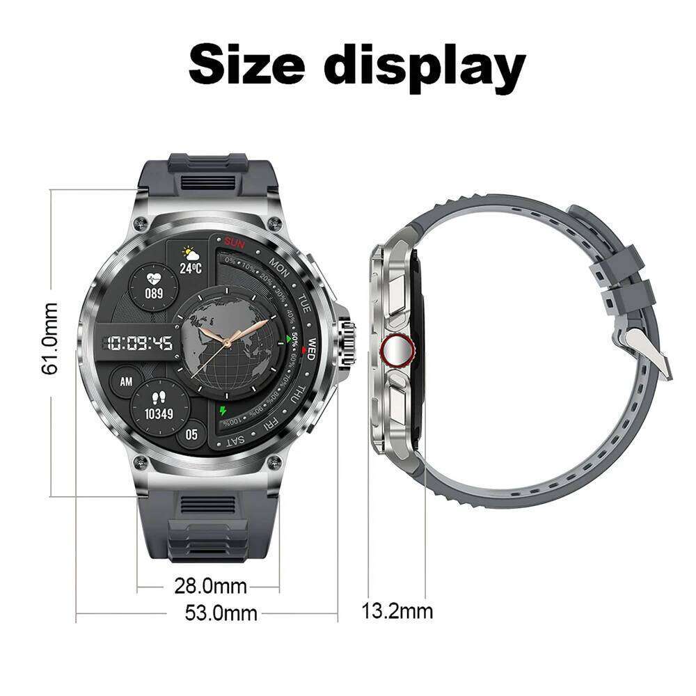 2025 New V69 Smart Watch Men 1.85 inch 710 mAh Heart Rate GPS Sports IP68 Waterproof BT Talk Smartwatch Man 26L0515