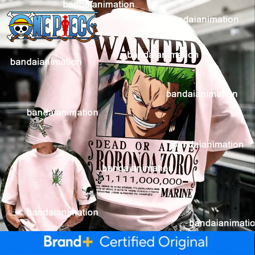 Unisex Cotton T-Shirt ONE PIECE Roronoa Zoro 2026 Summer New Product Harajuku Anime Printed Loose Parent Child Short Sleeve - view 4