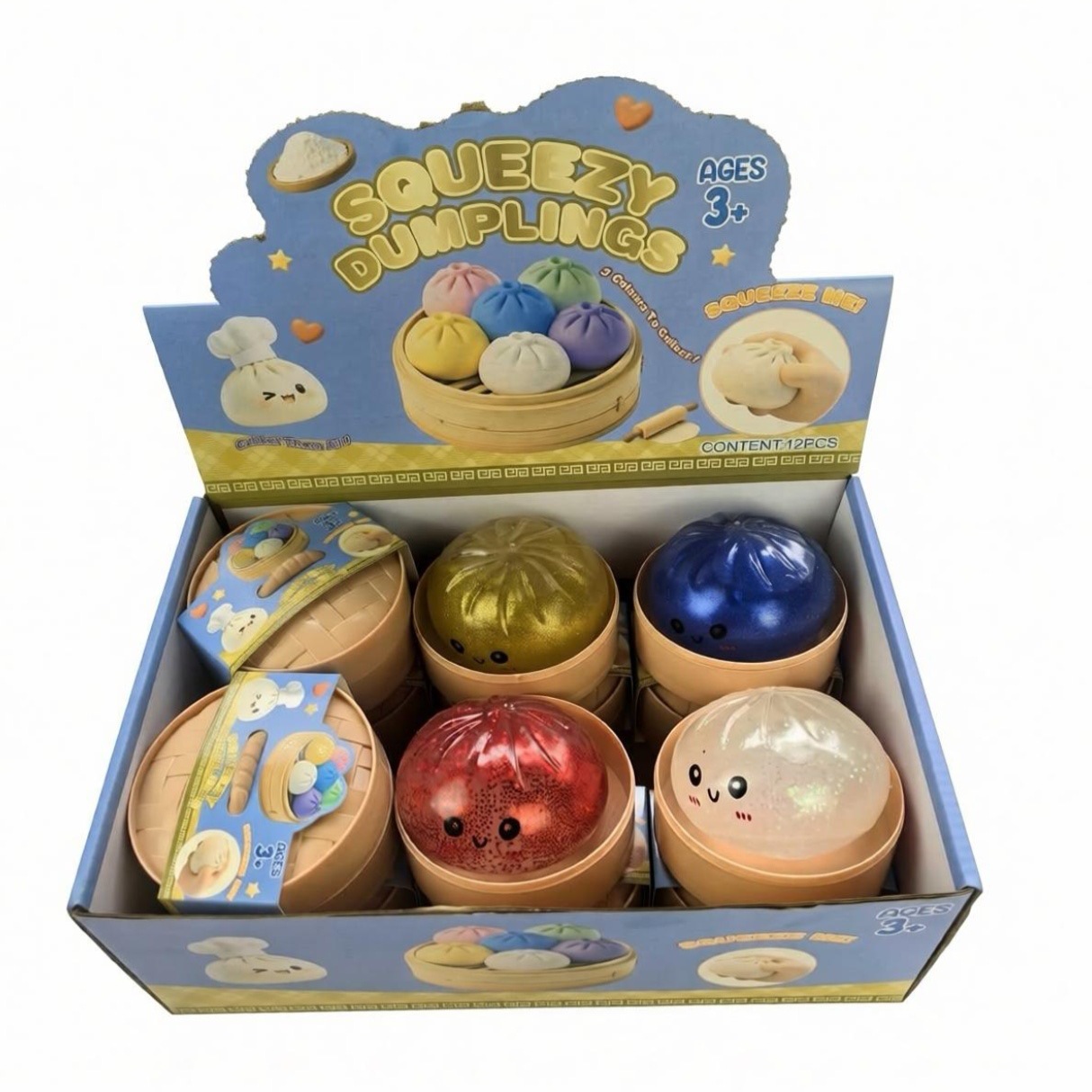 Colorful Stress Fidget Simulation Dumpling Squishy Pressure Ball Slow Rebound Soft Pinch Toys