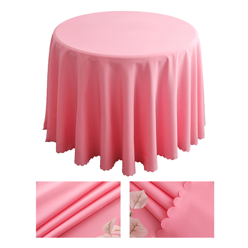 YL-38642 Custom Solid Color Tablecloth, Suitable for Hotel Conferences, Weddings, Banquets, and Home Use, Round Tablecloth, Polyester Tablecloth