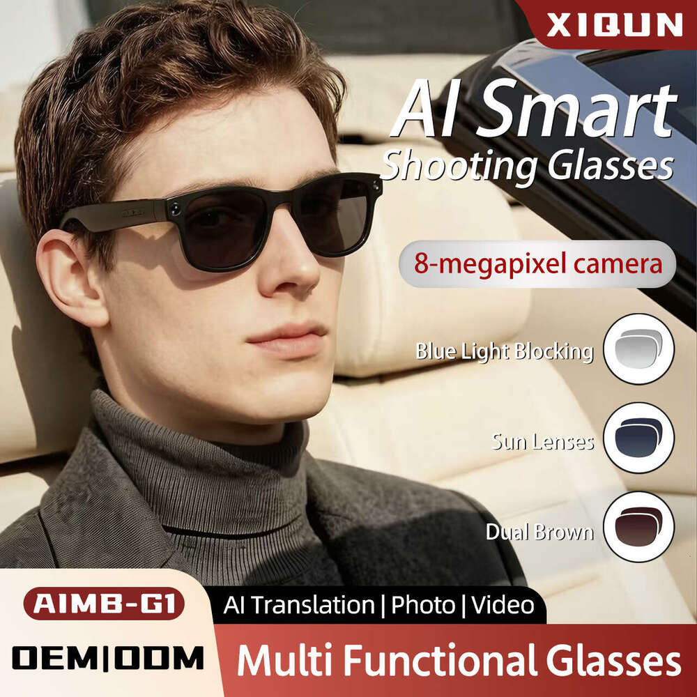 AIMB G Smart Eyeglasses Million Pixel Shooting Video Audio Record Built-in Storage Free AI Instant Translation Daily Wear Glasses CKS