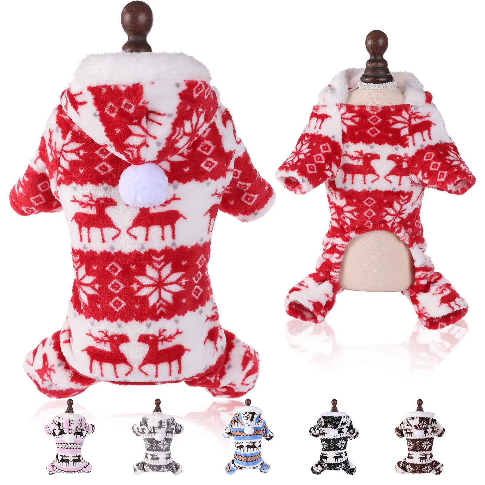 Stylish Pet Outfits: Insulated Wool Blend Pullover Garments for Small Animals HF46