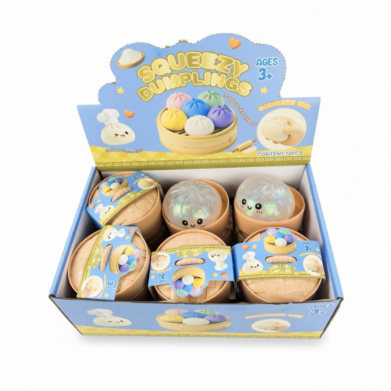 Colorful Stress Fidget Simulation Dumpling Squishy Pressure Ball Slow Rebound Soft Pinch Toys
