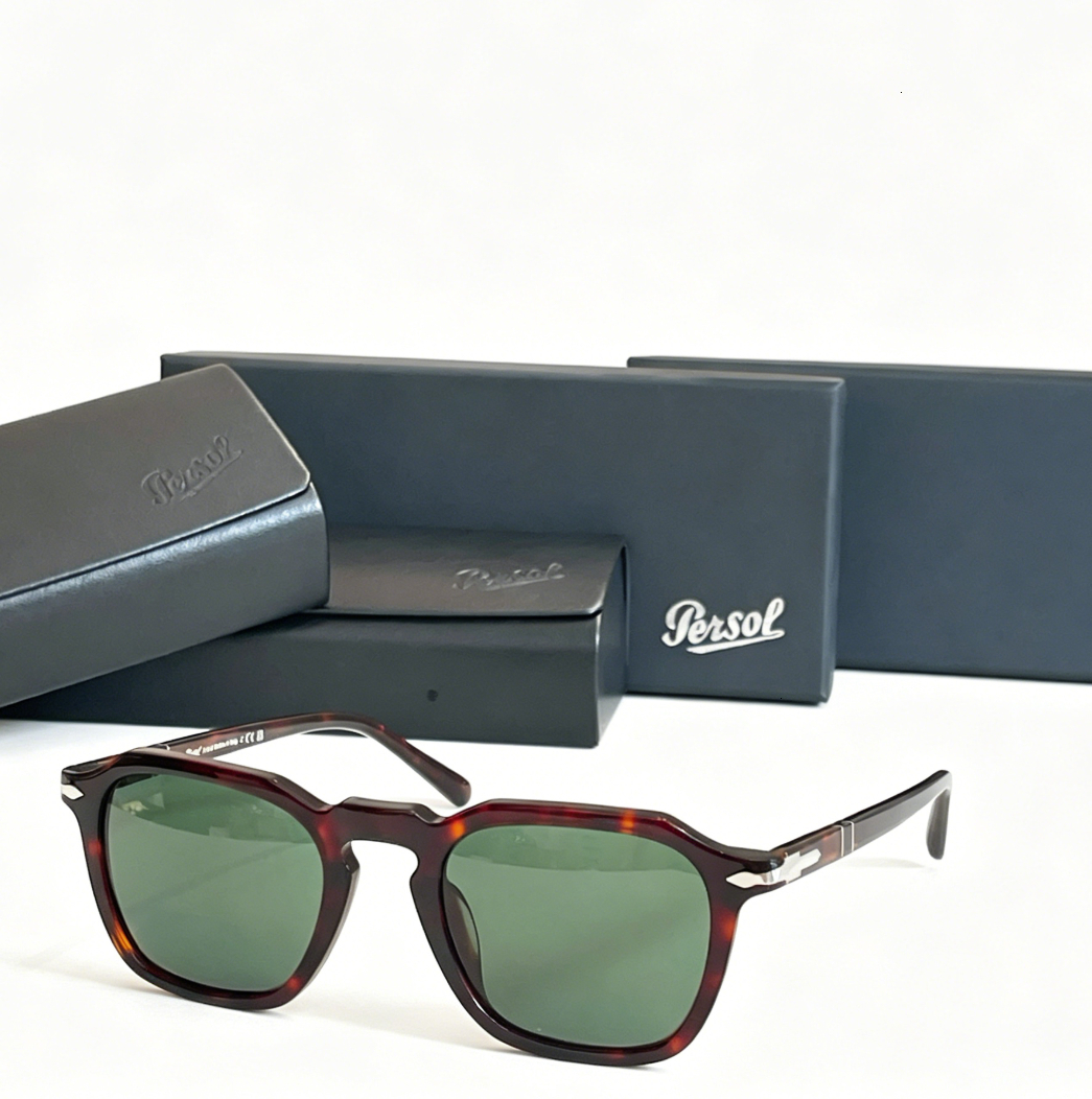 Luxury Fashion Persol PO3292V Hexagonal Sunglasses Top Version 2026 New Unisex Acetate Frame UV Protection Casual Daily Outdoor Driving Eyewear