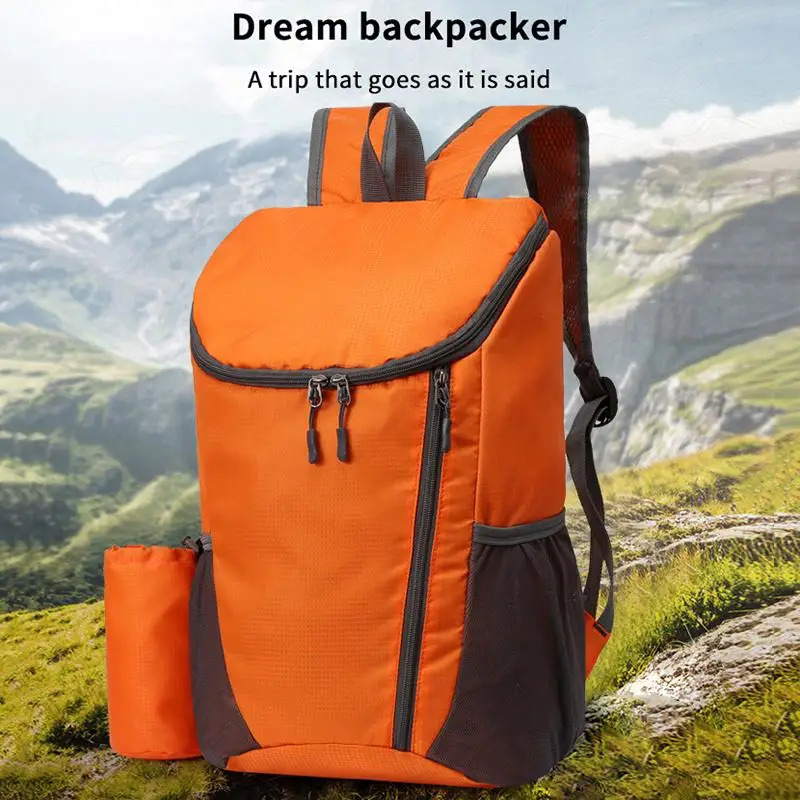 20L Day Pack Portable Foldable Backpack Folding Mountaineering Bag Ultralight Outdoor Cycling Rucksack Travel Hiking Knapsack 260514