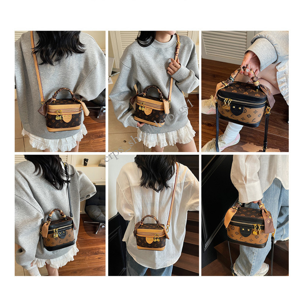 Classic Vintage Print Tote Bag Various Styles Detachable Strap Crossbody Shoulder Purse With Scarf Charm For Women