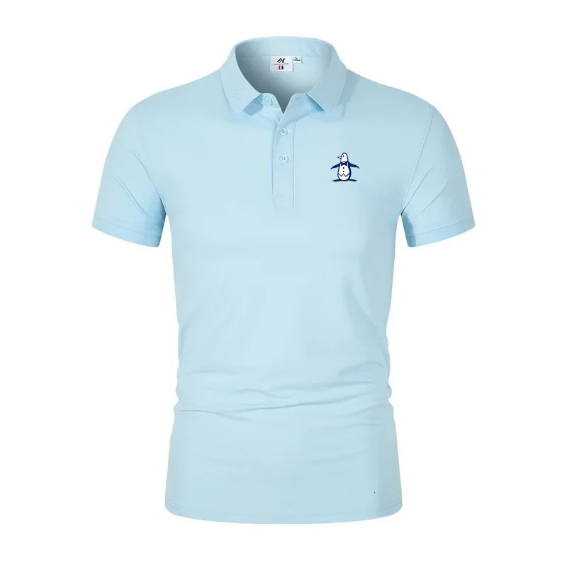 Mens Golf T-shirt Summer Short sleeved Polo Neck T-shirt Golf Polo Shirt Mens Fashion Casual Tops 260514 - view 5