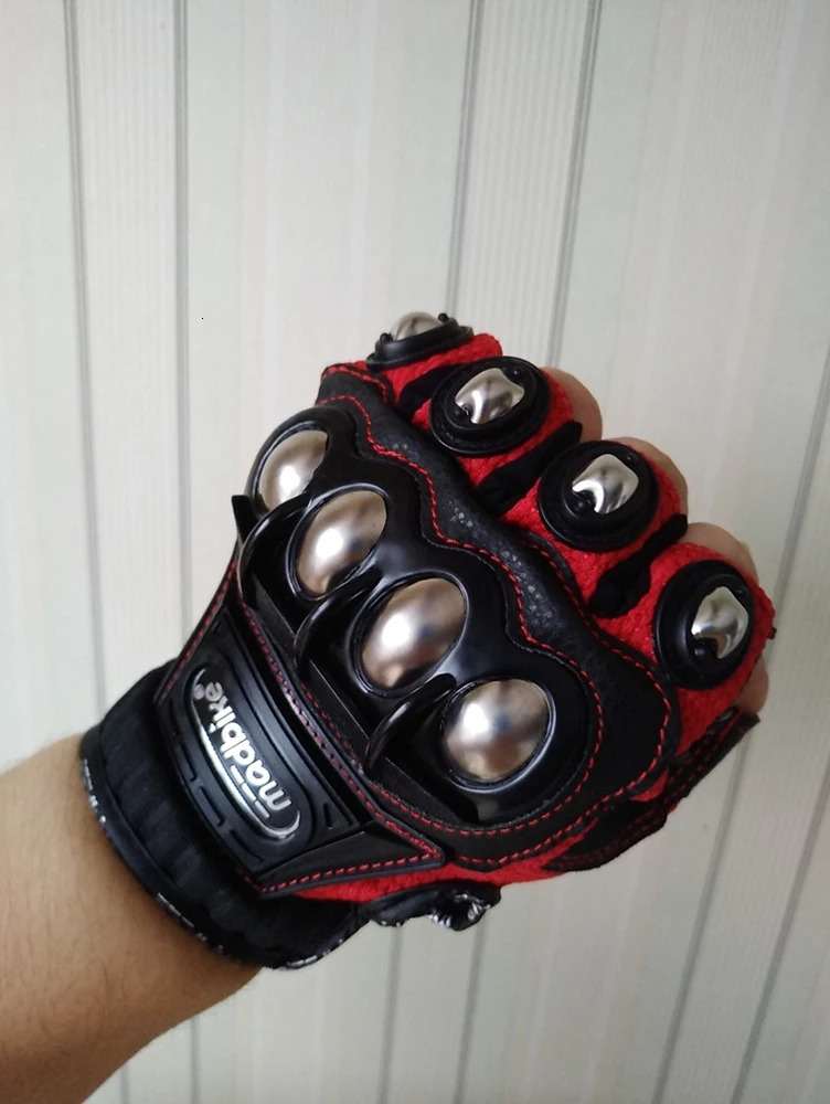 Tactical Gloves Steel Safety Outdoor Cycling Equipment Brass Knuckle Motorcycle Powersports Racing Bicycle Self Defence For Man 260514