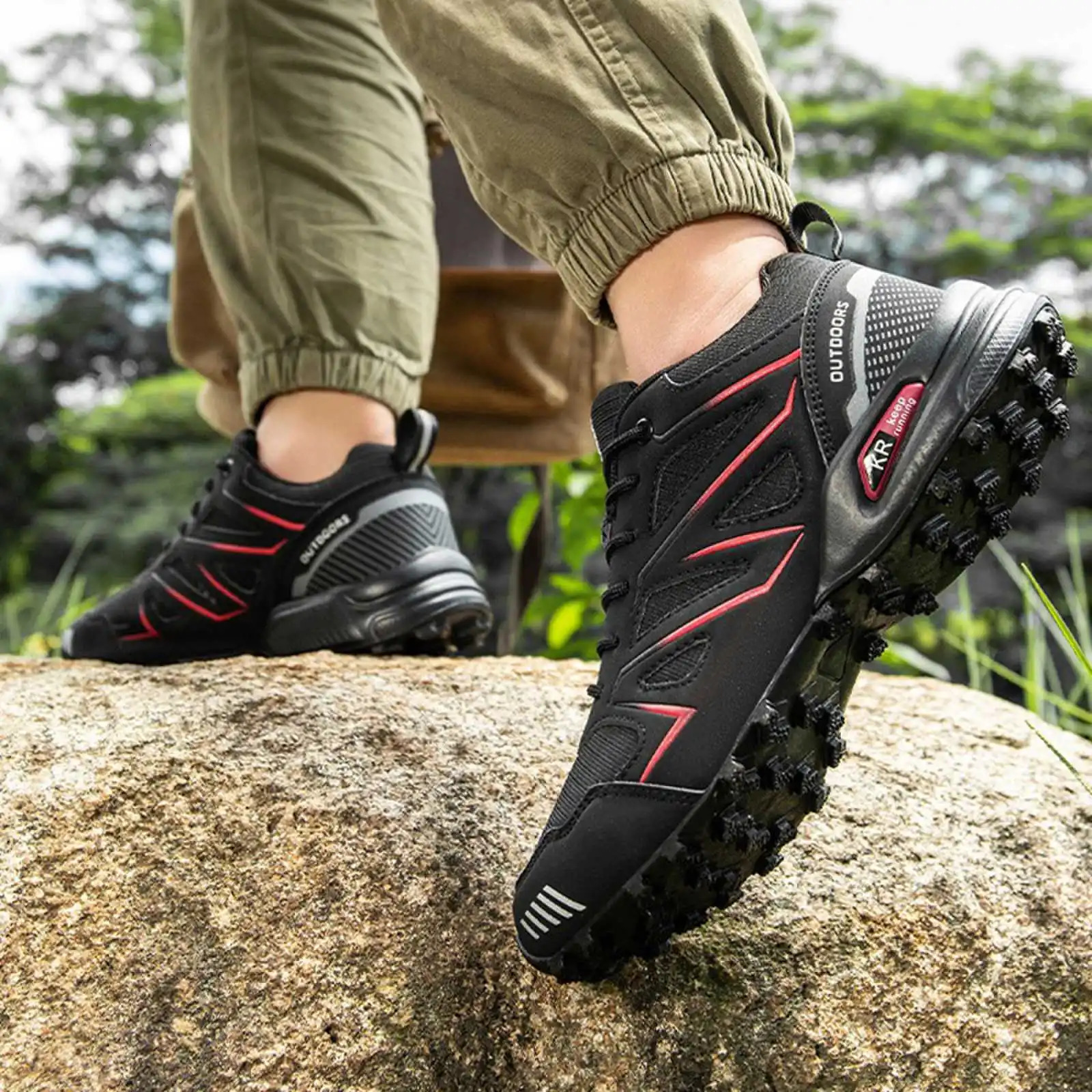 Waterproof Hiking Shoes Mens Outdoor Trekking Sneakers Mountain Climbing Camping Trainers Hunting Tactical Boots Bike Shoe Male 260514
