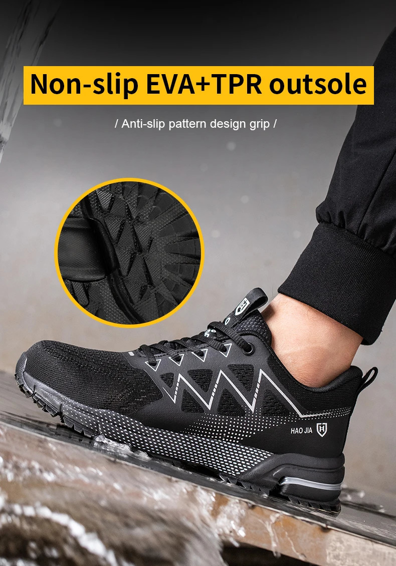 Lightweight Work Safety Shoes Men Women Indestructible Steel Toe Shoes Protective Safety Boots Breathable Security Work Sneakers 260515