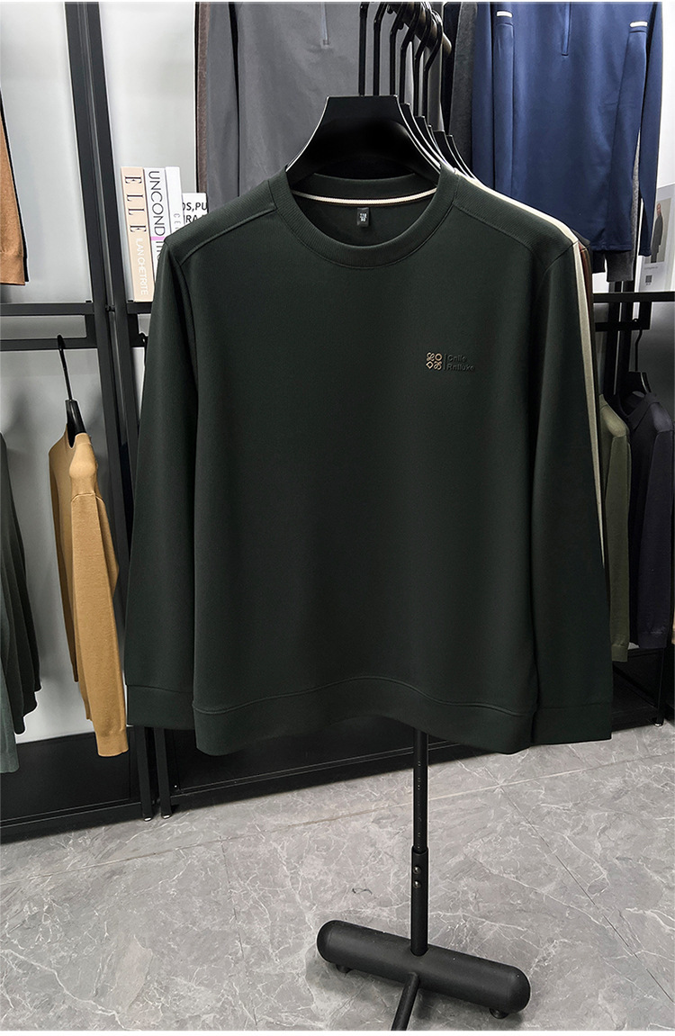 Designer Luxury Brand Loose Plus Men's Essential Top Long Sleeved Spring And Autumn Slim Fit Men's Round Neck Simple Style Street Fashion Mu