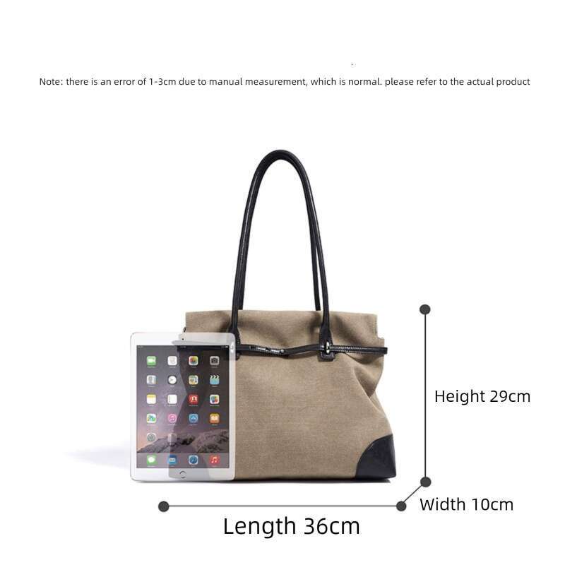 New Lazy Style Canvas Tote Bag Women Large Capacity Niche Original Design Casual Underarm Single Shoulder Daily Commute Handbag SENYY