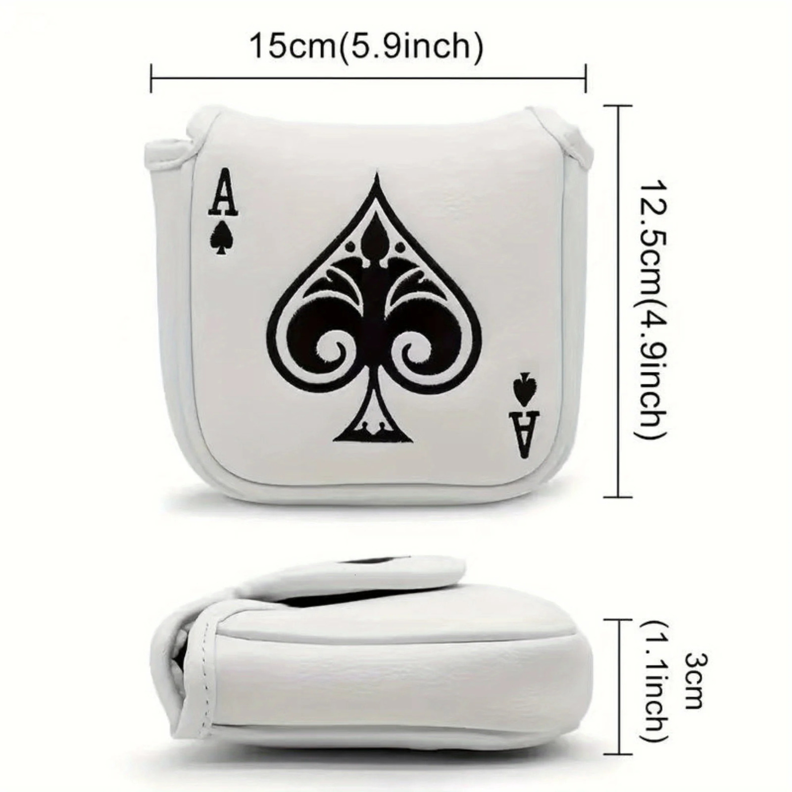 Golf Poker Ace White Mallet Putter Cover Funny Great Christmas Accessories for Men Golfers Dad 260514