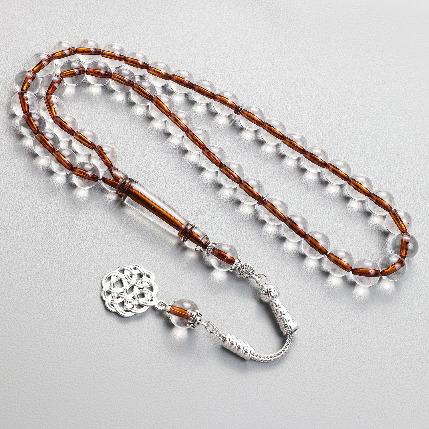 Tasbih transparent resin Muslim man bracelet 33 51 99 100 Rosary prayer beads arabic accessories islamic fashion bracelet 240529