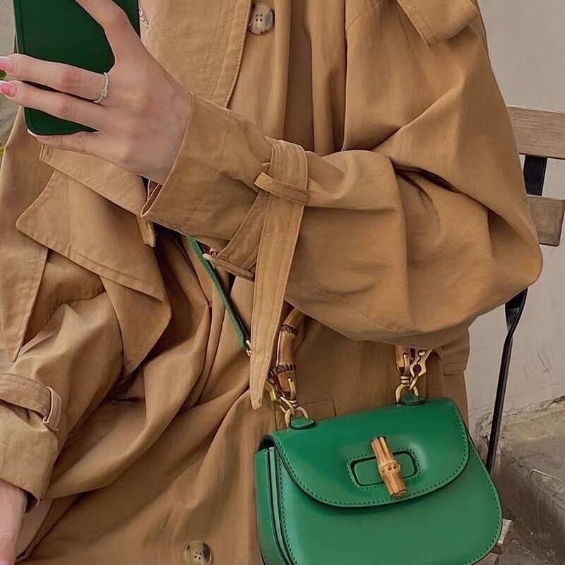 High-end Bamboo Saddle Small Women's New Fashion Handbag Shoulder Crossbody Bag