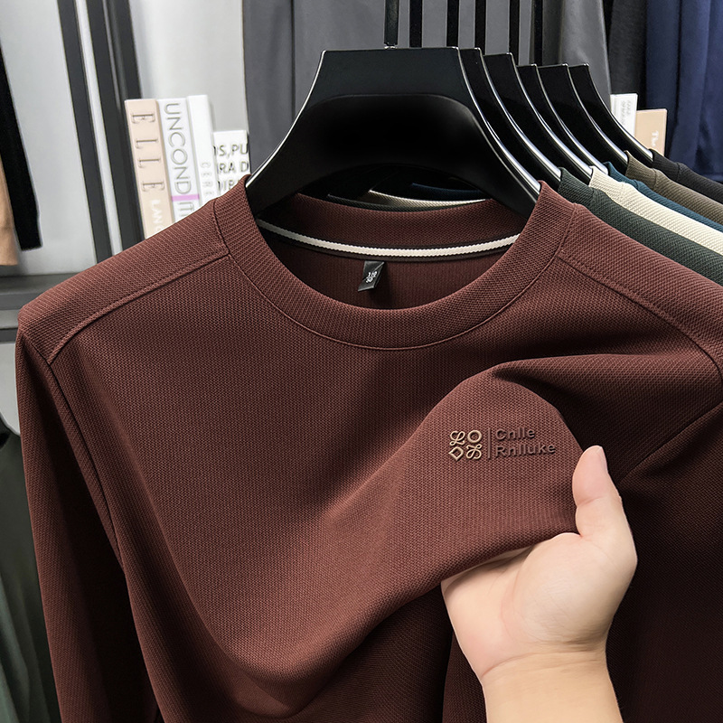 Designer Luxury Brand Loose Plus Men's Essential Top Long Sleeved Spring And Autumn Slim Fit Men's Round Neck Simple Style Street Fashion Mu
