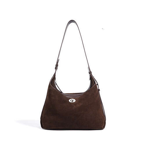 Frosted Suede Genuine Leather Crossbody Bag Niche Design Large Capacity Women Autumn Winter Versatile Daily Commute Shoulder Handbag SENYY
