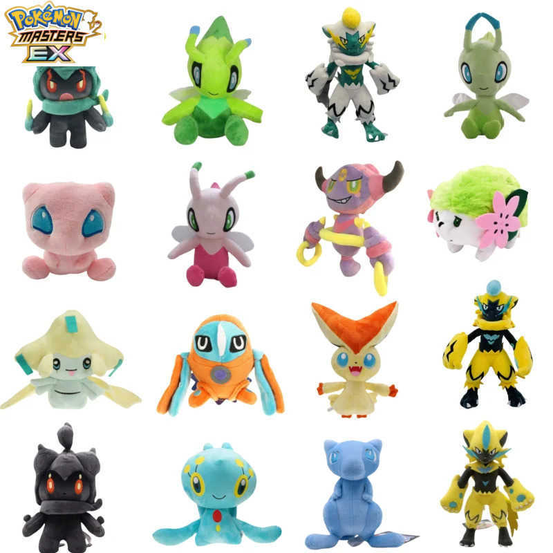 Mythical Pokemon Plush Toys Darkrai Arceus Keldeo Mew Deoxys Celebi Zeraora Hoopa Victini Manaphy Cartoon Soft Stuffed Toy Gift L260515J849
