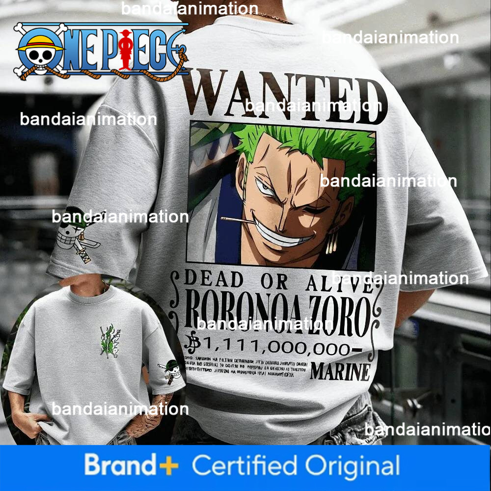 Unisex Cotton T-Shirt ONE PIECE Roronoa Zoro 2026 Summer New Product Harajuku Anime Printed Loose Parent Child Short Sleeve - view 6