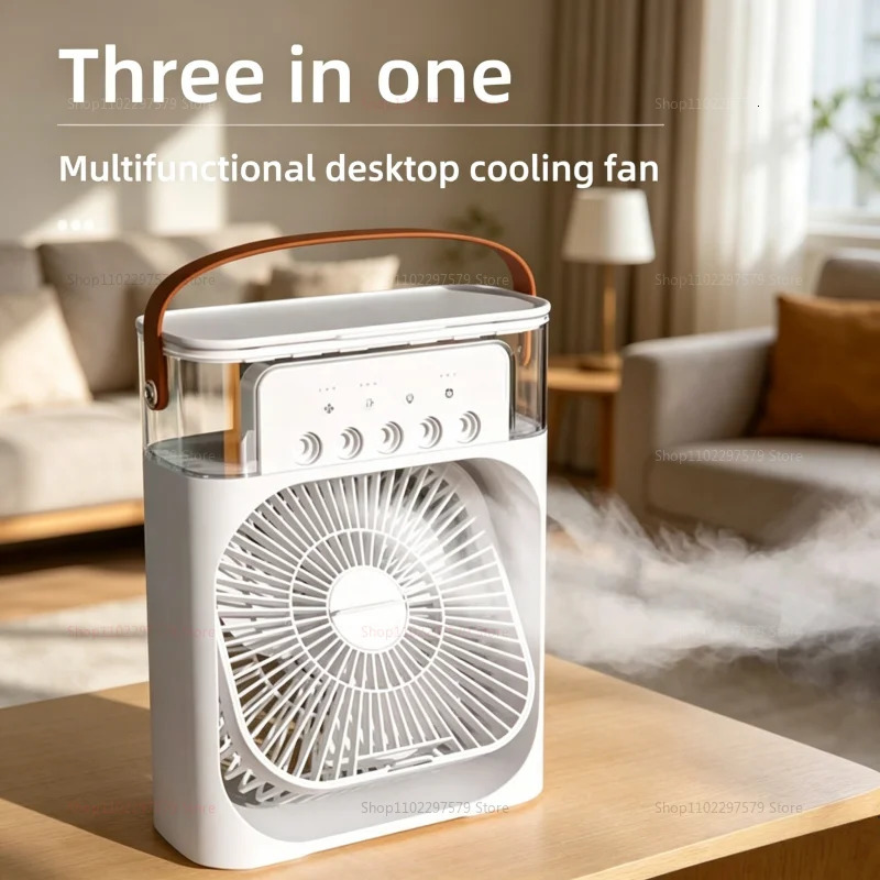 Portable 3in1 Air Humidifier Cooling USB fan Water mist Small refrigeration conditioner Mini Cooled Silent Cooler y260514banjia - view 4