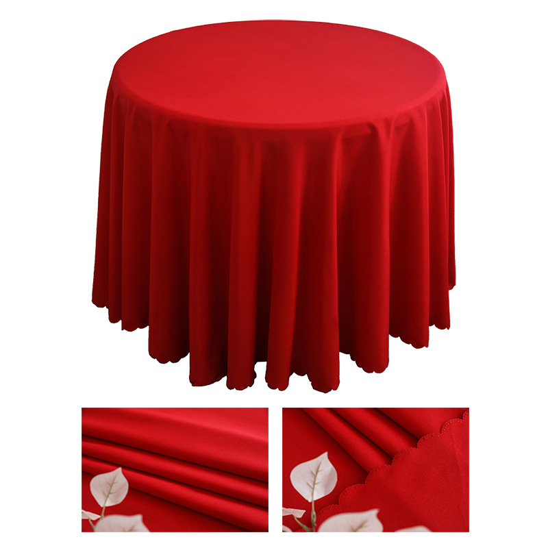 YL-38645 Custom Solid Color Tablecloth, Suitable for Hotel Conferences, Weddings, Banquets, and Home Use, Round Tablecloth, Polyester Tablecloth