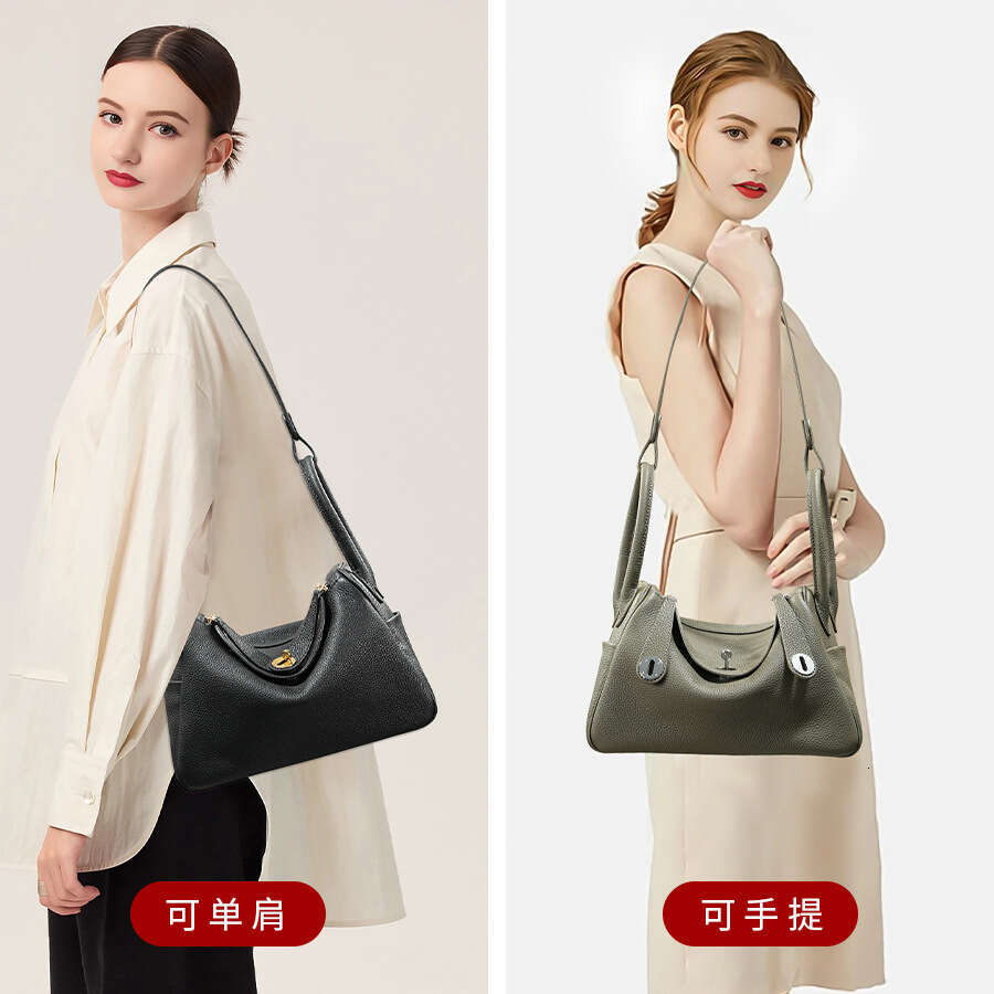Premium TOGO Top Grain Cowhide Lindy Bag Handcrafted Waxed Thread Genuine Leather High End Women Shoulder Hand Held Doctor Commuter Bag SENYY