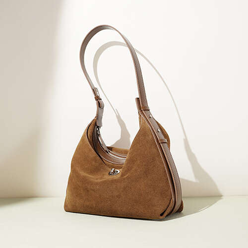 Frosted Suede Genuine Leather Crossbody Bag Niche Design Large Capacity Women Autumn Winter Versatile Daily Commute Shoulder Handbag SENYY
