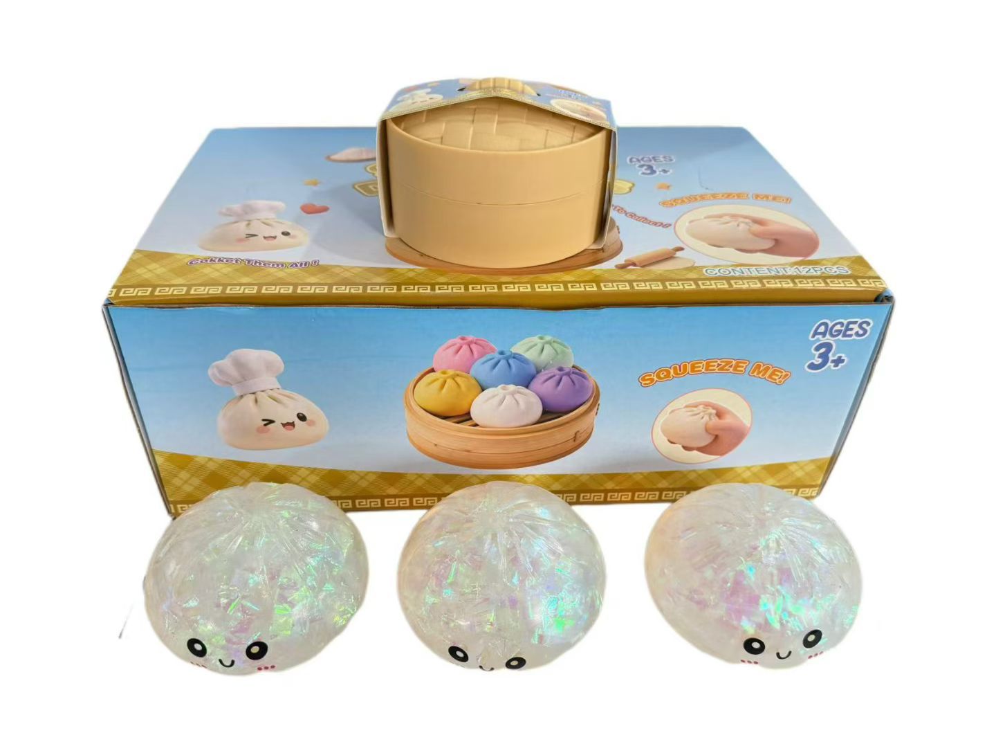 Colorful Stress Fidget Simulation Dumpling Squishy Pressure Ball Slow Rebound Soft Pinch Toys