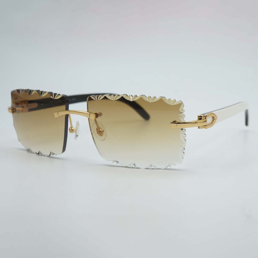 Premium CT0046S Inspired Rectangle Rimless Sunglasses Lightweight Metal Frame Comfortable Wear Trendy Designer Shades For Both Genders