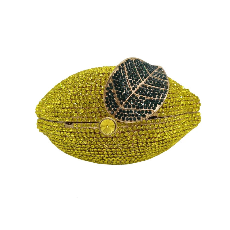 y Clutch Evening Bag Female Lemon Shape Diamonds Chains Elegant Crossbody Bag Exquisite Fashion Purse For Wedding Party 260515 - view 5