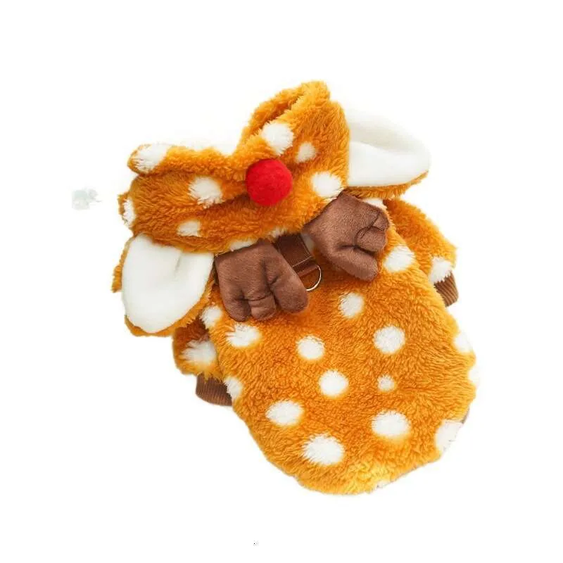 Chic Festive Outfit for Your Pooch: Soft & Warm Christmas Cat & Dog Garments HF41