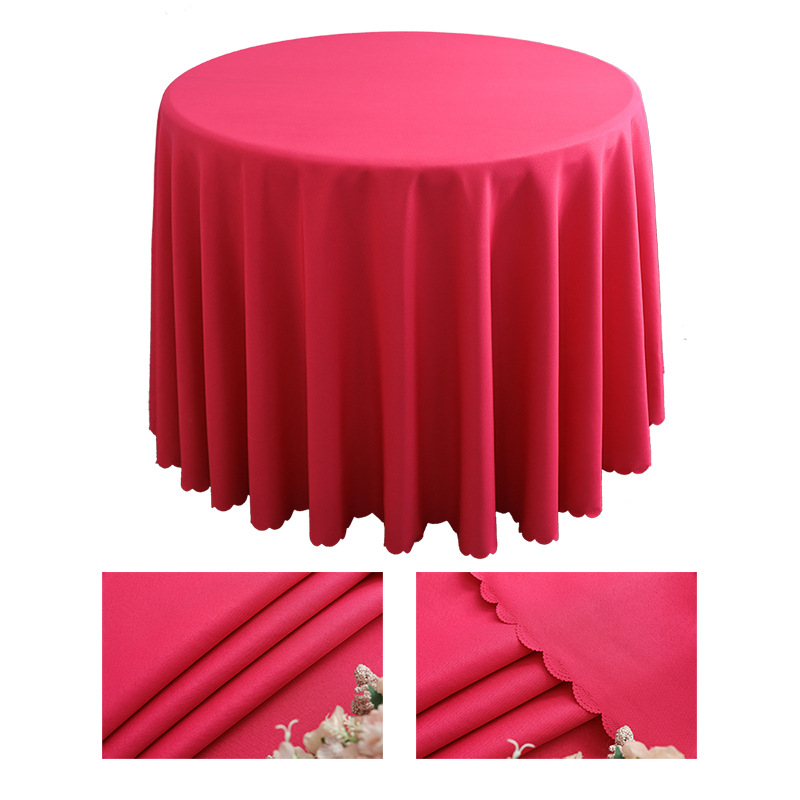 YL-38645 Custom Solid Color Tablecloth, Suitable for Hotel Conferences, Weddings, Banquets, and Home Use, Round Tablecloth, Polyester Tablecloth