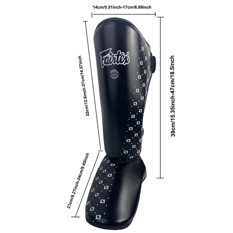 high quality black professional kids boxing training shin guard adults kickboxing Sanda Leggings Ankle protection for M 260514