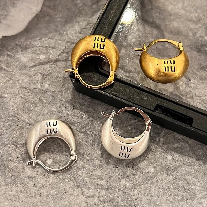 Dangle Earrings Fashion Metal Brushed Letter Geometric Jewelry Sets Accessories For Gilrs Women