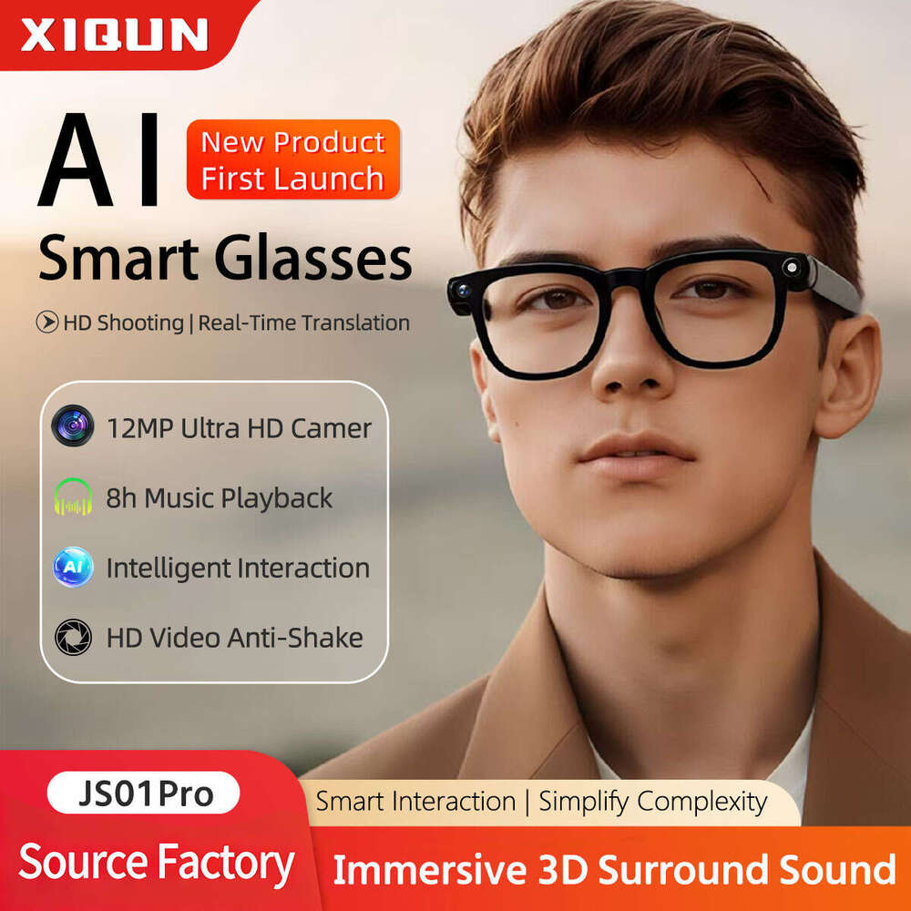 Smart AI Eyeglasses High Definition Camera Image Translation Video Record Bluetooth Call Photography In Stock CKS