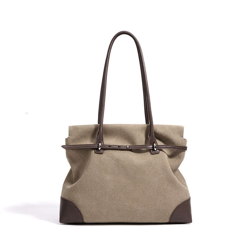 New Lazy Style Canvas Tote Bag Women Large Capacity Niche Original Design Casual Underarm Single Shoulder Daily Commute Handbag SENYY