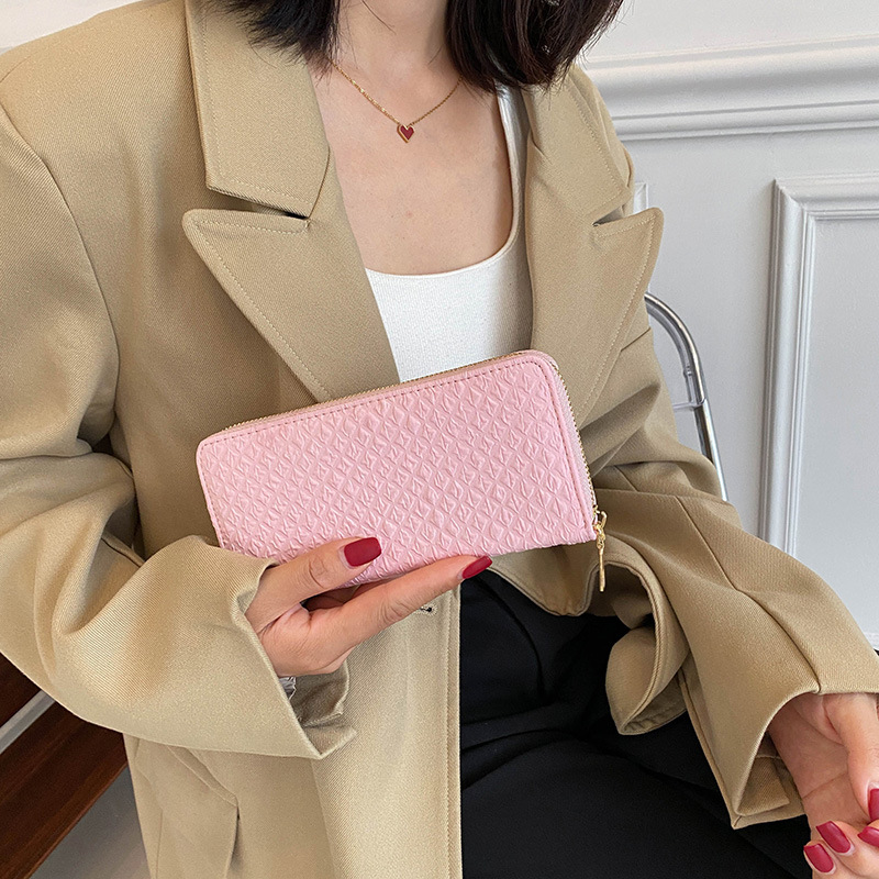 Luxury fashion wallet Long Wallet For Women New Double Zipper Clutch Wrist Strap Large Capacity Patent Leather Phone Bag Wholesale