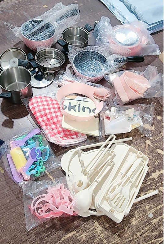 Kitchens Play Food New Mini Kitchen Real Cooking Full Set of Cooking Girl Small Kitchen Set Children Baby Puzzle Play House Toys Kids Toys S260515 - view 7