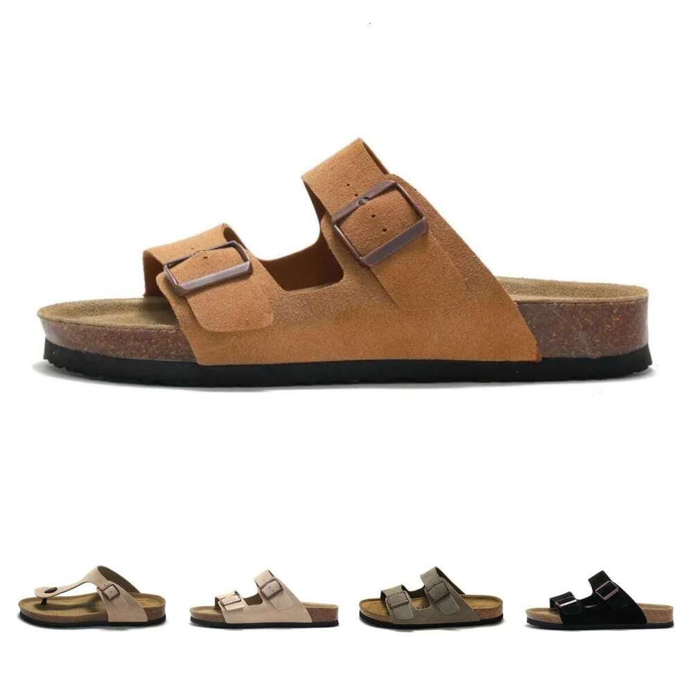 2026 Hot New Designer Cork Slippers - Buckle Fastening Flat Unisex Shoes Lightweight Breathable Non-slip With Arch Support For Outdoor Beach Casual Da