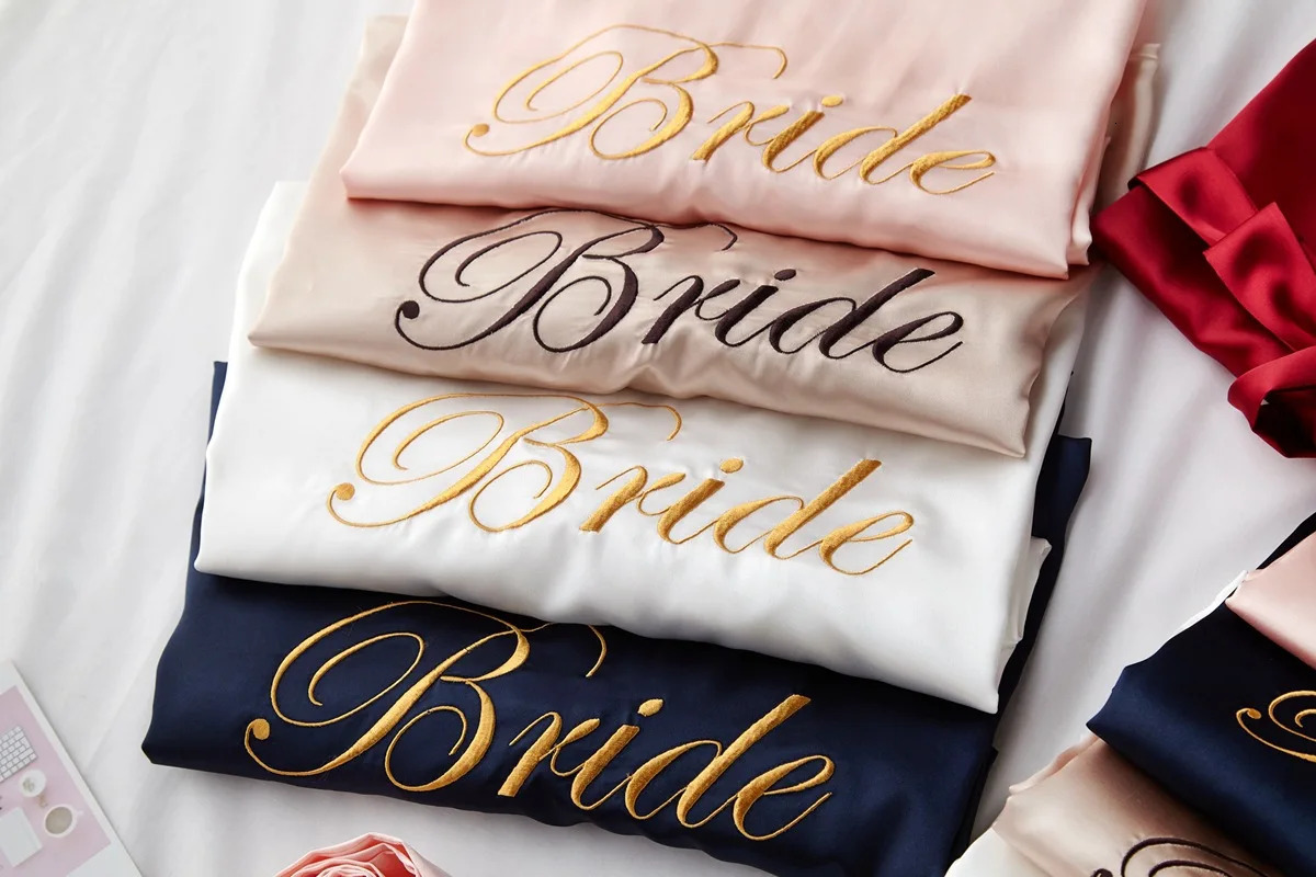 Wedding Bride Bridesmaid Robe Dressing Gown Sexy Women Bathrobe Nightgown Short Sleepwear Casual Flower Kimono Geisha M L XL 260513