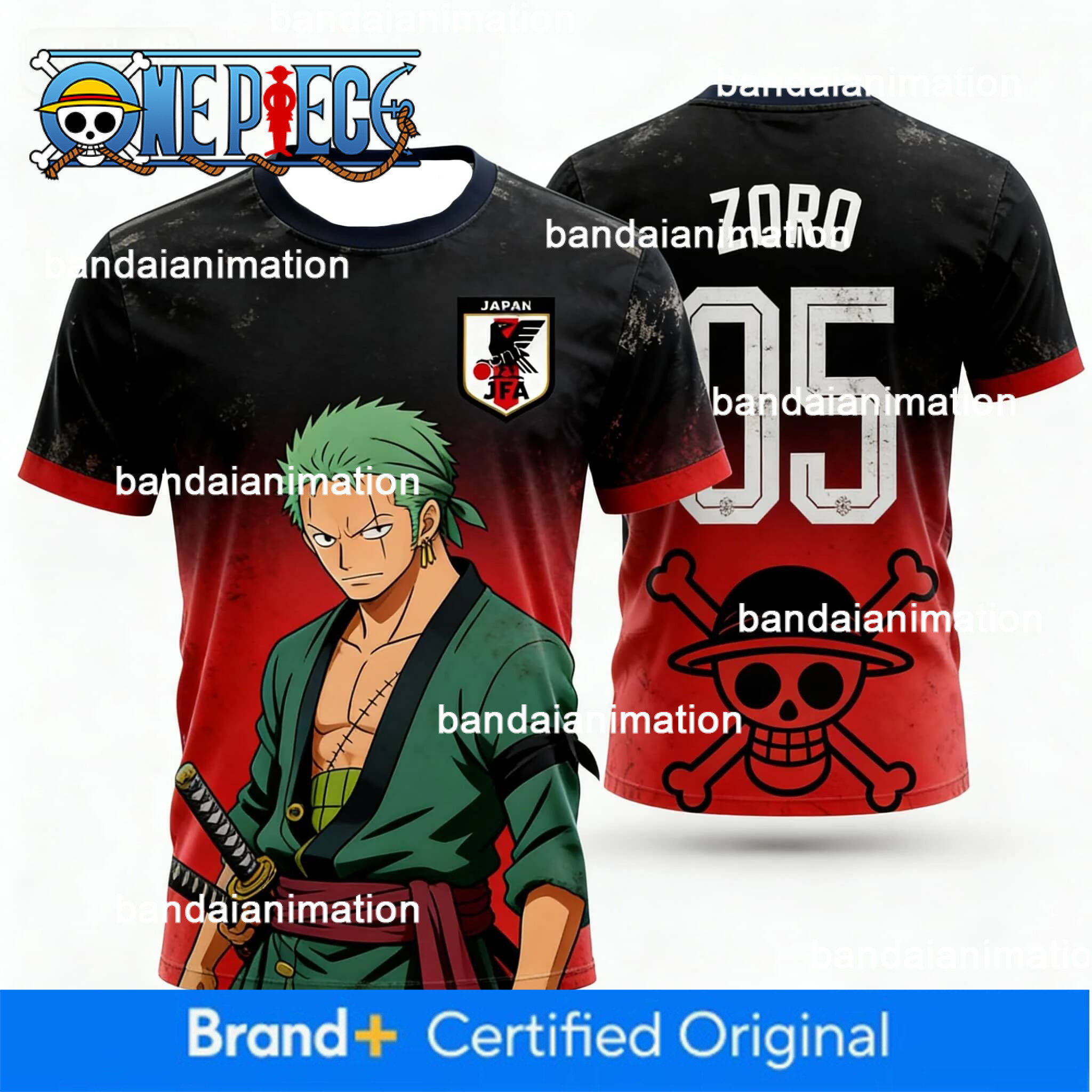 One Piece Monkey D. Luffy Japan Soccer Jersey 10 Quick Dry T-Shirt For Men Women Kids Anime Fan Tee Summer Sports Streetwear