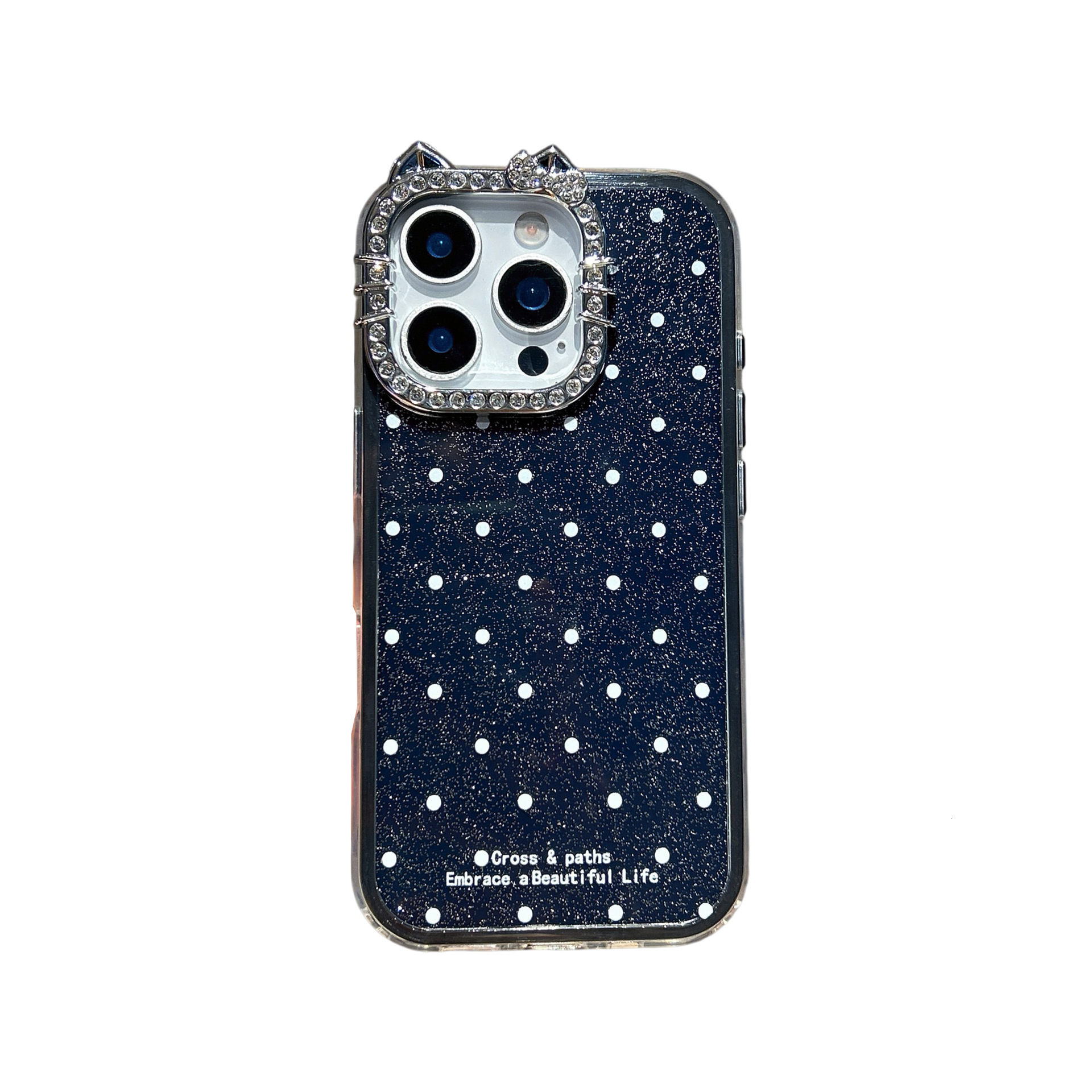 Internet Celebrity High-Value Polka Dot Compatible iPhone 17 Case 14 Apple Pro Max Premium 13 Shockproof 15 for Women