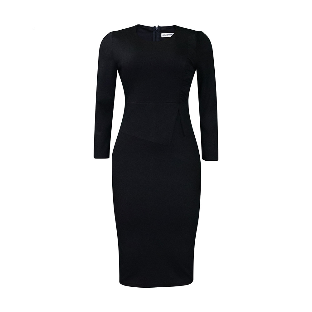 D356 Spring New Style Temperament Slim Fit Pencil Dress Fashion Wrap Hip Large Dress