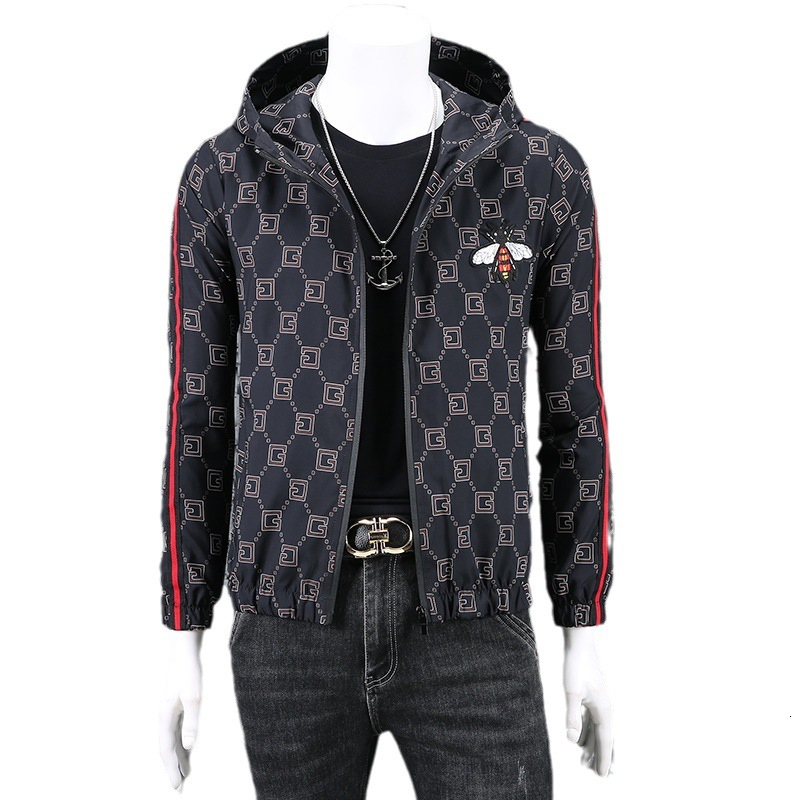 Designer Plus Size Men Spring Jacket Casual Men S Jacket With Hood Loose Oversized Trendy Top High Quality Classic Clothing
