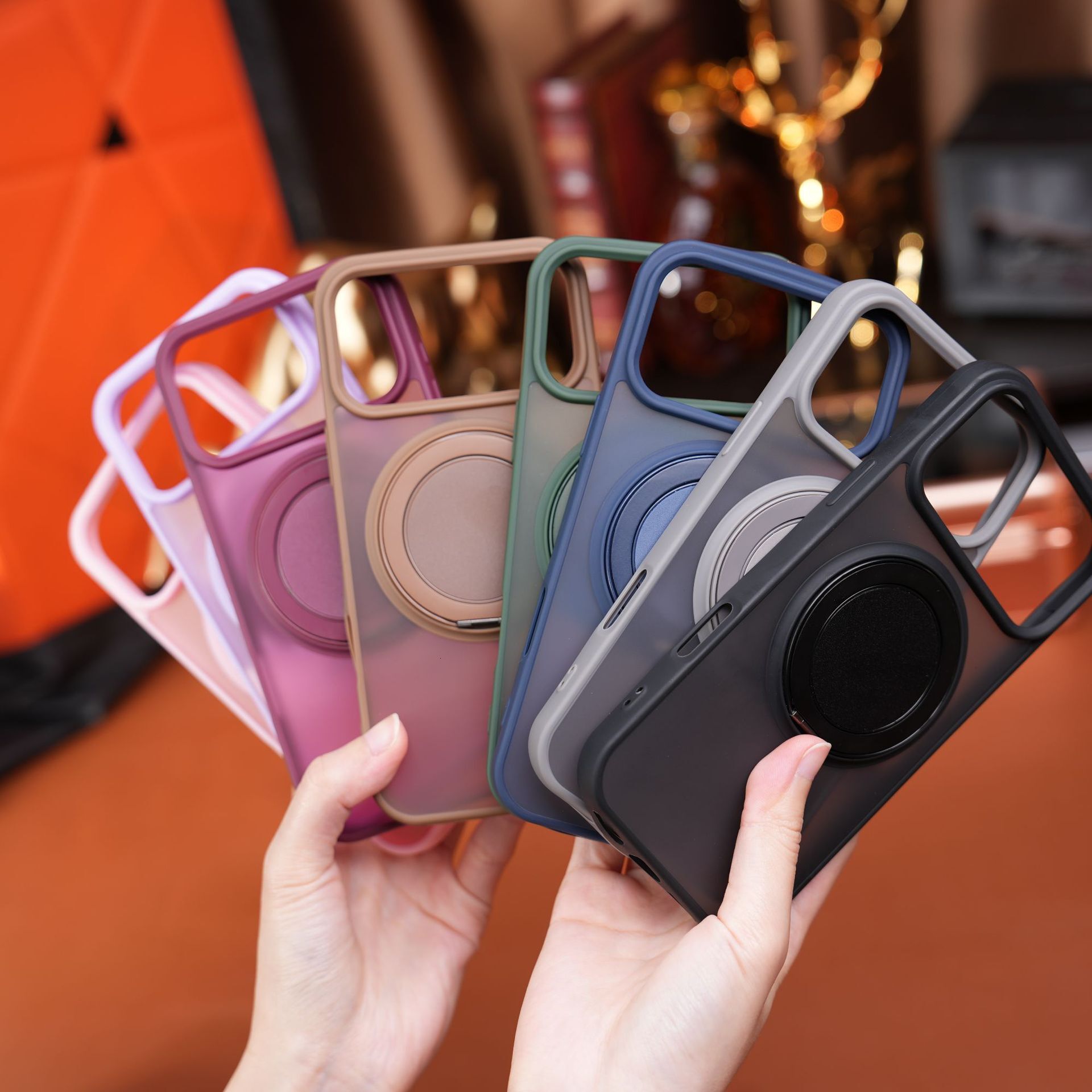 Suitable for Apple 17 Pro Max, skin-feel magnetic iPhone 16 phone case, 15 Plus stand, 13/14 anti-drop cover, XR