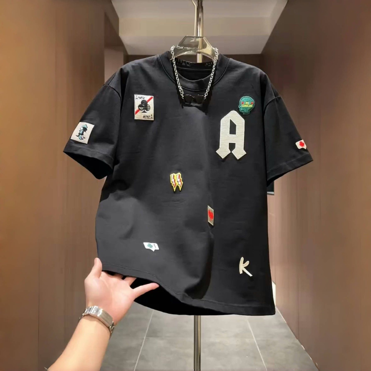 elegant fashion Designer T-shirt men's round neck polo shirt spring and summer sport style lightweight luxury multifunctional casual short sleeve