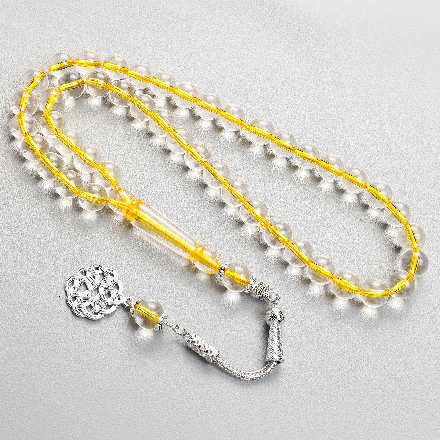 Tasbih transparent resin Muslim man bracelet 33 51 99 100 Rosary prayer beads arabic accessories islamic fashion bracelet 240529