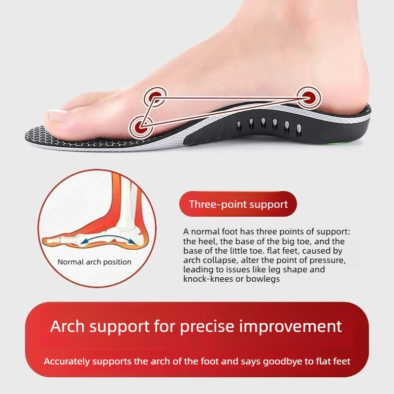 Arch Support Unisex Sports Shock-Absorbing Insoles to Relieve Foot Pain and Fatigue Graphene Antibacterial and Odor-Resistant 260515