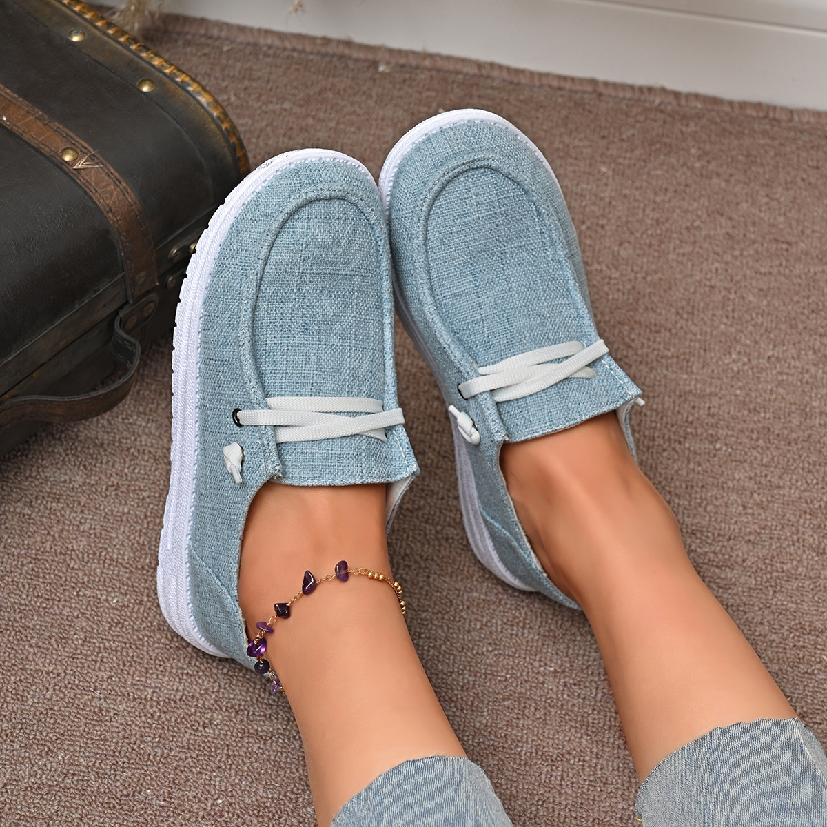 Plus Size Casual Shoes for Women 2025 Spring and Autumn New Flat Slip-On Low-Top Loafers Womens Shoes240909